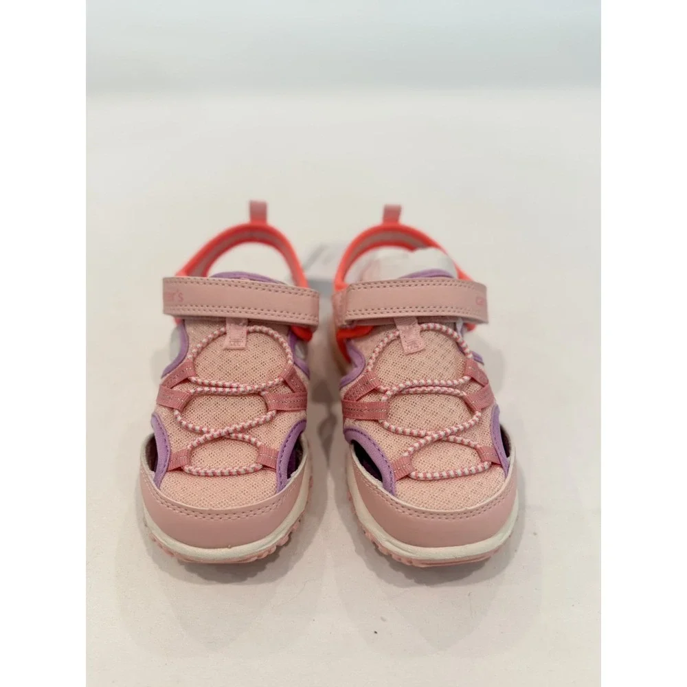 CARTERS Toddelr Girls Pink Sandals 12 Slip On Kwando Walking Shoes Summer New
